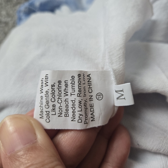 Women's Dresss 100% Viscose Blue White Tie Dye Size M - Picture 10 of 10